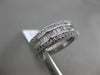 ESTATE WIDE 1.36CT ROUND & BAGUETTE DIAMOND 18KT WHITE GOLD ANNIVERSARY RING