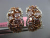 ESTATE LARGE 4.90CT DIAMOND 18KT WHITE & ROSE GOLD MULTI SHAPE CLIP ON EARRINGS