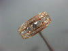 ESTATE .63CT DIAMOND 14K ROSE GOLD CLASSIC THREE ROW GRADUATING ANNIVERSARY RING
