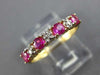 ESTATE .90CT DIAMOND & AAA RUBY 14KT YELLOW GOLD WEDDING ANNIVERSARY RING #17746