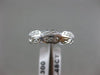 ANTIQUE .48CT DIAMOND 18KT WHITE GOLD 3D FILIGREE ETERNITY WEDDING RING #16943