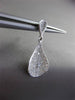 ESTATE LARGE .74CT ROUND DIAMOND 14K WHITE GOLD 3D PEAR FLOATING DROP EARRINGS