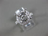 ESTATE LARGE 1.37CT ROUND DIAMOND 18KT WHITE GOLD 3D SEMI MOUNT ENGAGEMENT RING