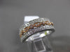 ESTATE WIDE .35CT DIAMOND 14KT WHITE & ROSE GOLD FILIGREE ETOILE INFINITY RING