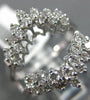 ESTATE WIDE .65CT ROUND DIAMOND 14KT WHITE GOLD 3D V SHAPE CLASSIC INSERT RING
