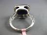 ESTATE LARGE 5.52CT DIAMOND & AAA SODALITE 14KT WHITE GOLD 3D OPEN FILIGREE RING