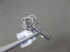 ESTATE .44CT DIAMOND 18KT WHITE GOLD 3D FLOWER HALO SEMI MOUNT ENGAGEMENT RING