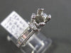 ESTATE WIDE .65CT DIAMOND 18KT WHITE GOLD 3D FILIGREE SEMI MOUNT ENGAGEMENT RING