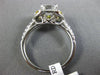 ESTATE 2.19CT DIAMOND & AAA YELLOW SAPPHIRE 14KT WHITE GOLD 3D ENGAGEMENT RING