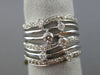 ESTATE WIDE .85CT DIAMOND 18KT WHITE GOLD MULTI ROW SEMI ETRNITY ETOLIE FUN RING