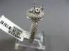 ESTATE WIDE 1.18CT DIAMOND 14KT WHITE GOLD 3D SWIRL SEMI MOUNT ENGAGEMENT RING