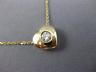 ESTATE .15CT DIAMOND 14KT YELLOW GOLD 3D CLASSIC SOLITAIRE HEART PENDANT #14337