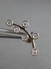 ESTATE .26CT DIAMOND 14KT WHITE GOLD 3D CLASSIC LEAF BRANCH ETOILE STUD EARRINGS