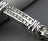 ESTATE WIDE 2.54CT DIAMOND 14KT WHITE GOLD 2 ROW CHANNEL ETOILE TENNIS BRACELET