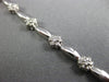 ESTATE .60CT DIAMOND 14K WHITE GOLD 3D FLOWER BY THE YARD TENNIS BRACELET #26322