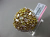 ESTATE MASSIVE 6.18CT FANCY MULTI COLOR DIAMOND 18KT GOLD 3D HANDCRAFTED RING