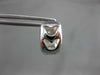 ESTATE .40CT DIAMOND 14KT WHITE GOLD 3D FLOWER HUGGIE FRIENDSHIP EARRINGS #3827