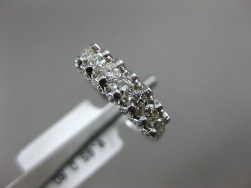 ESTATE .65CT ROUND DIAMOND 14KT WHITE GOLD 7 STONE WEDDING ANNIVERSARY RING 5mm