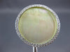 ESTATE LARGE .36CT DIAMOND & MOTHER OF PEARL 14KT WHITE GOLD CIRCLE OF LIFE RING