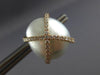 ESTATE EXTRA LARGE .94CT DIAMOND & AAA SOUTH SEA PEARL 18K ROSE GOLD 3D EARRINGS