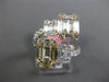 ESTATE WIDE 2.40CT DIAMOND 18KT TRI COLOR GOLD 3D SEMI ETERNITY CRISS CROSS RING