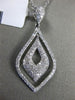 ESTATE .50CT DIAMOND 14KT WHITE GOLD 3D MICRO PAVE TEAR DROP FLOATING PENDANT