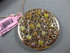 ESTATE LARGE 2.46CT FANCY COLOR DIAMOND 18KT ROSE GOLD CIRCULAR FLOATING PENDANT