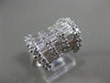 ESTATE WIDE 2.14CT ROUND & BAGUETTE DIAMOND 18K WHITE GOLD 3D MULTI ROW BOW RING