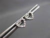 ESTATE SMALL .10CT DIAMOND 14KT WHITE GOLD CLASSIC OPEN HEART STUD EARRINGS