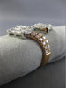 LARGE 1.49CT MARQUISE & PRINCESS DIAMOND 18KT WHITE & ROSE GOLD CRISS CROSS RING