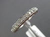 ESTATE 1.0CT DIAMOND 14KT WHITE GOLD FILIGREE ETERNITY WEDDING ANNIVERSARY RING