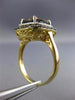 LARGE 3.30CT WHITE & CHOCOLATE FANCY DIAMOND & SMOKY TOPAZ 14K 2 TONE GOLD RING
