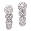 ESTATE 1.08CT DIAMOND 18KT WHITE GOLD 3D MULTI FLOWER JOURNEY HANGING EARRINGS