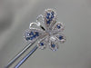 ESTATE LARGE .60CT DIAMOND & AAA SAPPHIRE 14K WHITE GOLD BUTTERFLY STUD EARRINGS