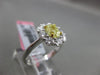 ANTIQUE 1.88CT FANCY YELLOW & WHITE DIAMOND 18K GOLD OVAL FLOWER ENGAGEMENT RING