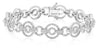 ESTATE 2.40CT DIAMOND 14KT WHITE GOLD 3D MULTI CIRCULAR FUN TENNIS BRACELET