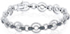 LARGE 2.41CT DIAMOND 14KT WHITE GOLD 3D CIRCLE OF LIFE CLASSIC TENNIS BRACELET