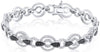 LARGE 2.45CT WHITE & BLACK DIAMOND 18K WHITE GOLD CIRCLE OF LIFE TENNIS BRACELET
