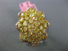 ESTATE LARGE 3.36CT PINK & INTENSE DIAMOND 18K YELLOW & ROSE GOLD 3D FLOWER RING