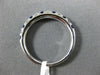 ESTATE .64CT DIAMOND & AAA SAPPHIRE 14KT WHITE GOLD 3D ROUND ANNIVERSARY RING