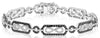3.06CT WHITE & BLACK DIAMOND 14KT WHITE GOLD 3D INFINITY HEXAGON TENNIS BRACELET