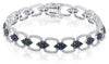LARGE 4.36CT DIAMOND 14KT WHITE GOLD 3D SQUARE MARQUISE SHAPE TENNIS BRACELET