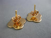 ESTATE .06CT DIAMOND & AAA MOTHER OF PEARL 14KT ROSE GOLD 4 CLOVER STUD EARRINGS