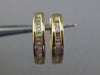 ESTATE .52CT DIAMOND 14KT YELLOW GOLD 3D CLASSIC BAGUETTE HUGGIE EARRINGS 2.5mm