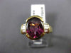 ESTATE WIDE 2.86CT DIAMOND & AAA AMETHYST 18K YELLOW GOLD ENGAGEMENT RING #21699