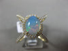 1.92CT DIAMOND & AAA AUSTRALIAN OPAL 14KT YELLOW GOLD FILIGREE CRISS CROSS RING