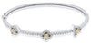 1.27CT WHITE & FANCY YELLOW DIAMOND 18KT WHITE GOLD MULTI SHAPE BANGLE BRACELET