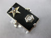 ANTIQUE LARGE .04CT DIAMOND AAA ONYX 14K WHITE GOLD 3D FILIGREE LION RING #26429