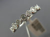 ESTATE .52CT DIAMOND 14KT WHITE GOLD 11 STONE FILIGREE MILGRAIN ANNIVERSARY RING