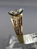ANTIQUE .86CT DIAMOND 14KT YELLOW GOLD MARQUISE FILIGREE ENGAGEMENT RING #19852